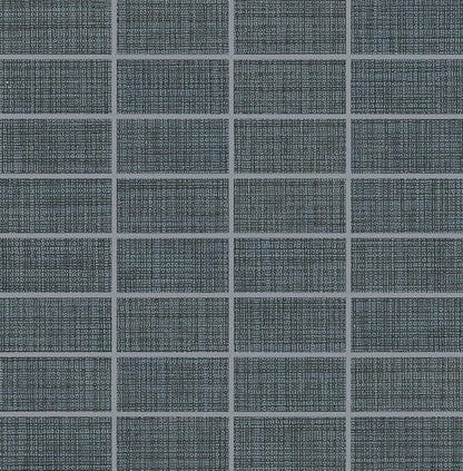 Fabric Art Modern Textile Midnight Blue Straight Joint 1X3 Matte