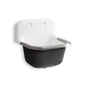 Bannon™ Service Sink, 1 Basin, Wall Mount, 2-Hole, Cast Iron, White