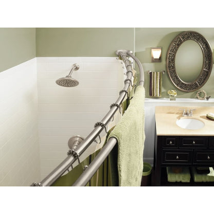 Double 57" - 60" Adjustable Curved Shower Rod