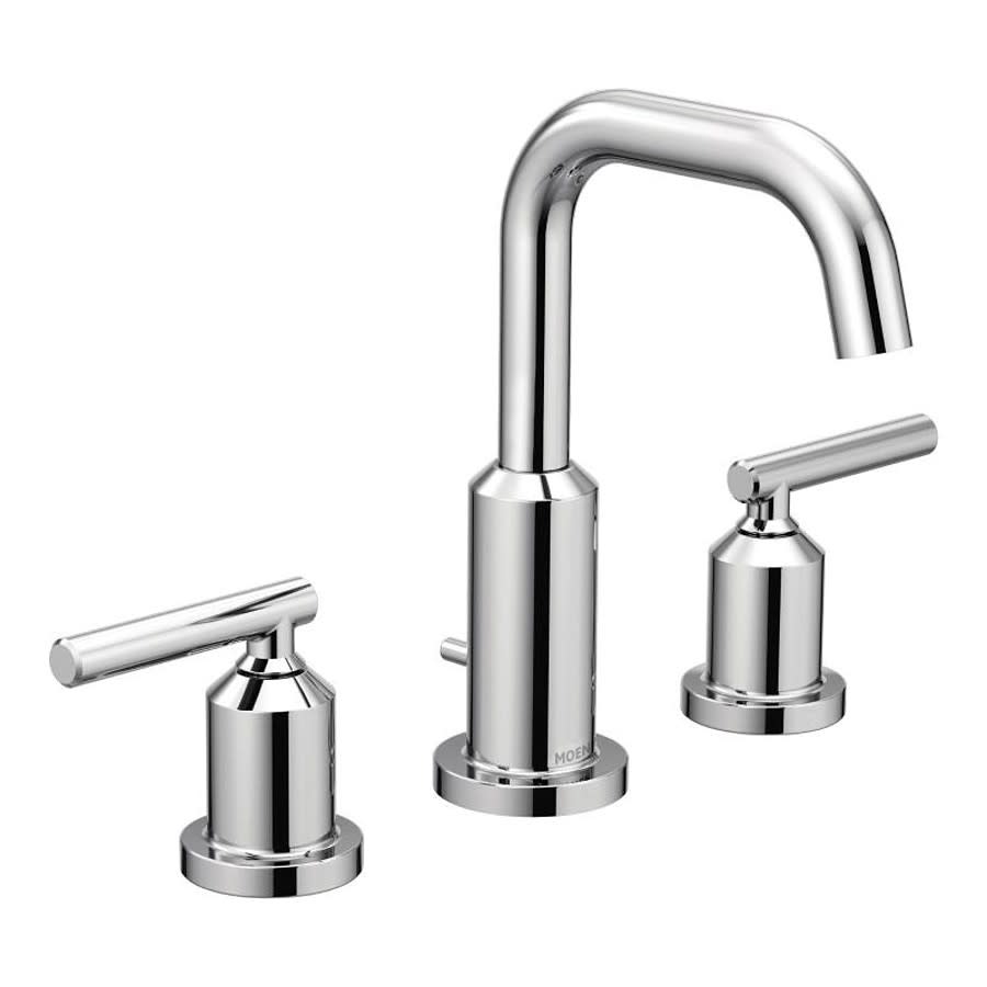 Gibson™ Widespread Lavatory Faucet, ADA, 2 Handle, 3-Hole, 1.2 gpm, Polished Chrome