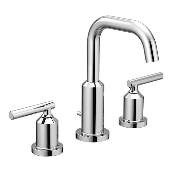 Gibson™ Widespread Lavatory Faucet, ADA, 2 Handle, 3-Hole, 1.2 gpm, Polished Chrome