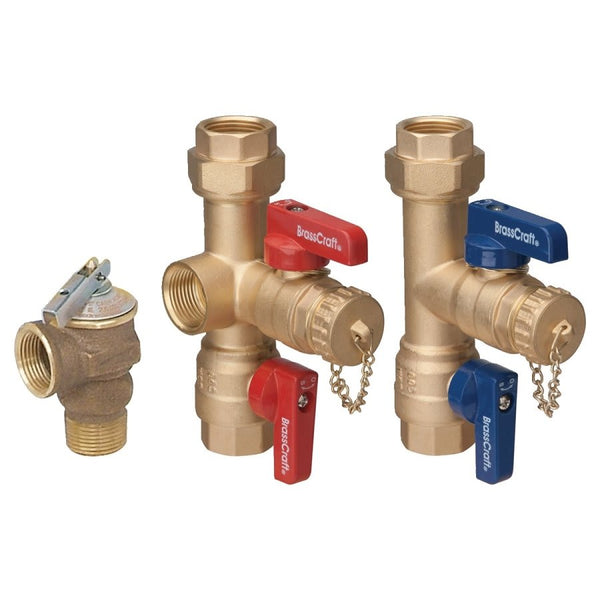 Service Valve Kit, 3/4 in, IPS, 125 psi, Brass Body