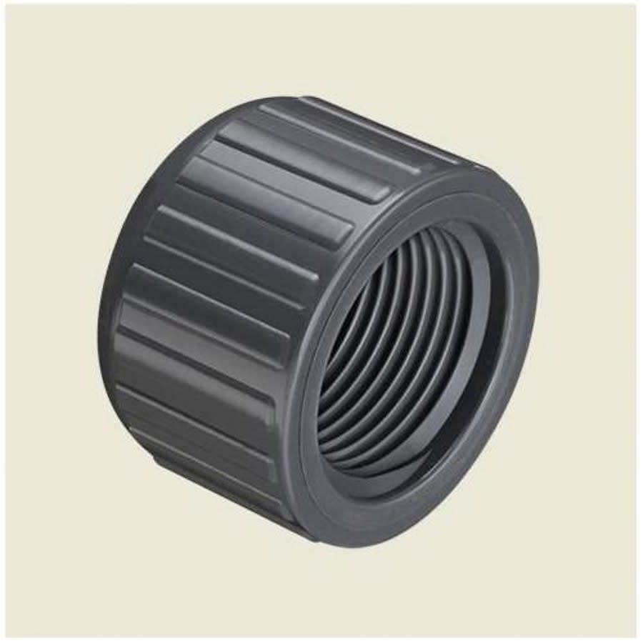Cap, 1 in, FNPT, SCH 80/XH, PVC