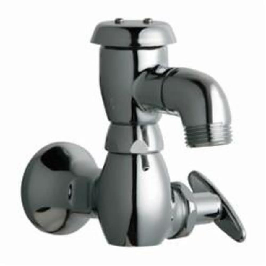 Sill Faucet, Wall Mount, Tee Handle, Polished Chrome