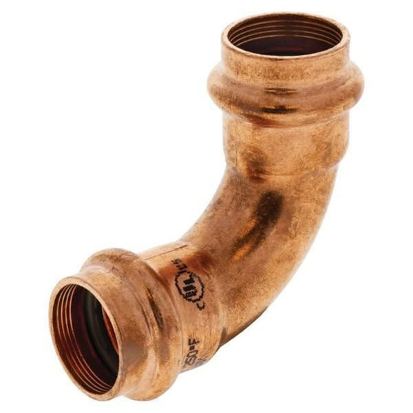 90 deg Elbow, 3/4 in, Press, Copper