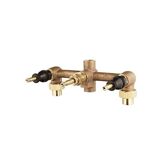 Professional Grade Multi Handle Tub and Shower Rough-In Valve, 1/2 in, Union x IPS, Cast Brass Body