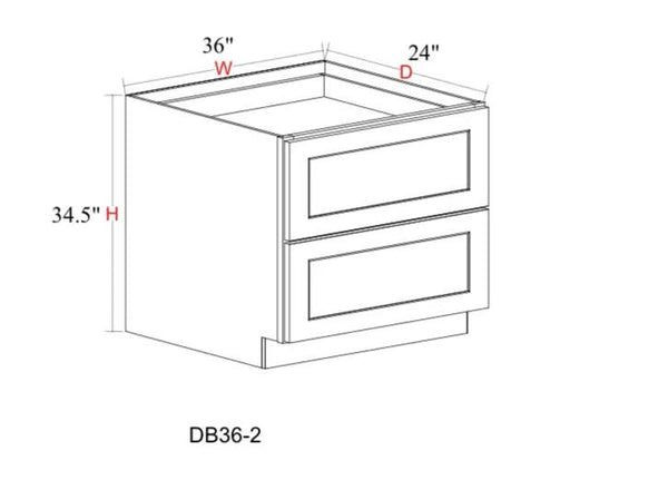 Farm Sink Base Cabinet- 36"W x 34- 1/2"H x 24"D