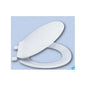 Toilet Seat, Elongated Bowl, Closed Front, With Cover, Plastic, White