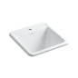 Park Falls™ Utility Sink, 1 Basin, Top/Under Mount, 1-Hole, Cast Iron, White