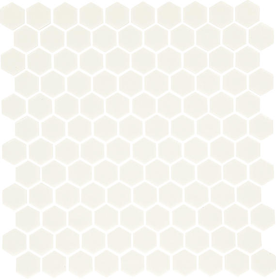 Uptown Glass Alabaster Hexagon 1X1 Mixed