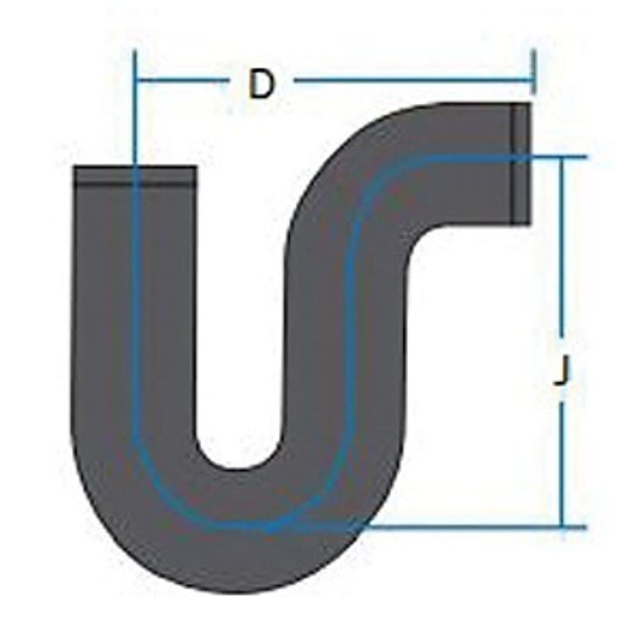 Deep Seal P-Trap, 3 in, No Hub, Cast Iron