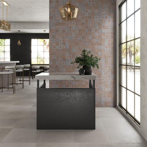 Moroccan Concrete Gray Hexagon 8X9 Matte