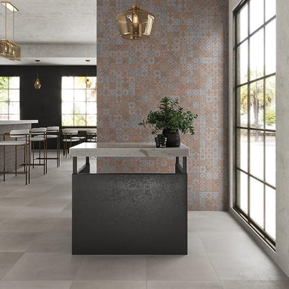 Moroccan Concrete Gray Square 24X24 Matte