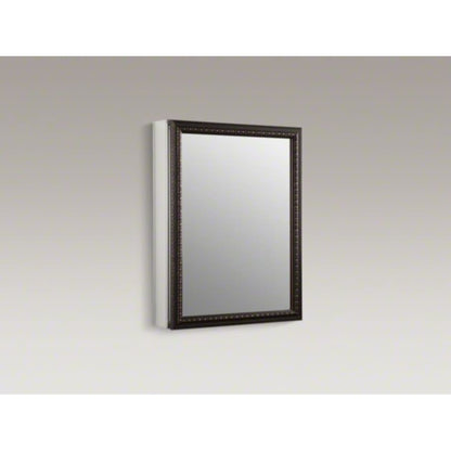 20" x 26" Single Door Reversible Hinge Framed Mirrored Medicine Cabinet with Oil Rubbed Bronze Finish