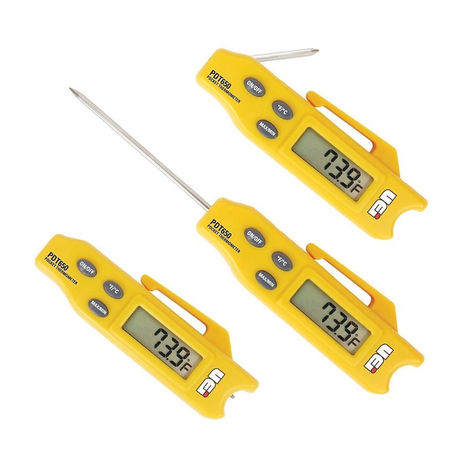 Pocket Thermometer, -58 to 572 deg F, 3-1/2 in Stem