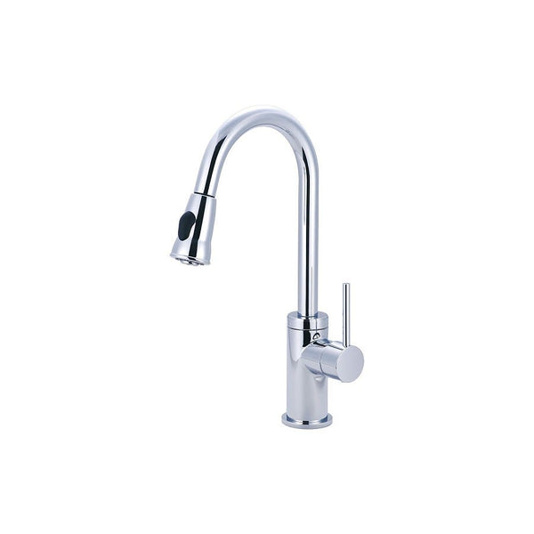 Motegi Kitchen Faucet, Deck Mount, ADA, 1 Lever Handle, 1 or 3-Hole, Polished Chrome
