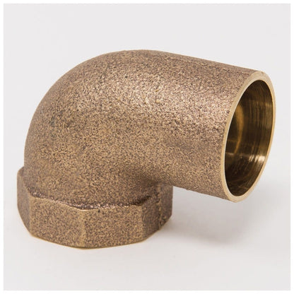 90 deg Elbow, 3/4 in, C x FNPT, Copper