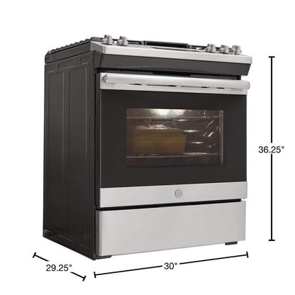 Ge® 30" Slide-In Front Control Gas Range