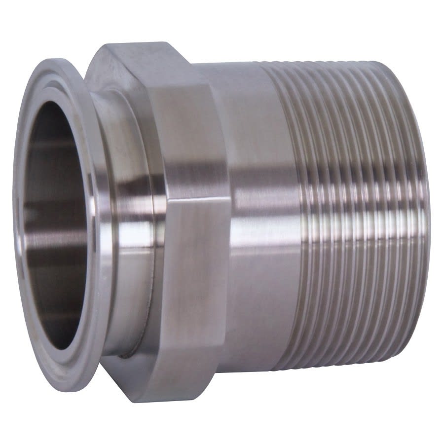 Male Adapter, 1-1/2 in, Tube x MNPT, 304/304L Stainless Steel