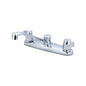 Elite Kitchen Faucet, Deck Mount, ADA, 2 Blade Handle, 3-Hole, Polished Chrome