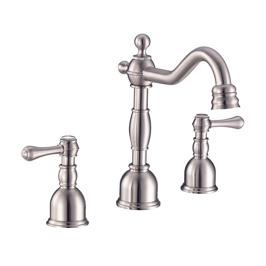 Opulence® Widespread Lavatory Faucet, ADA, 2 Handle, 3-Hole, 1.2 gpm, Brushed Nickel