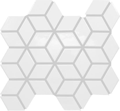 Color Wheel Retro Arctic White Chevron 2X3 Glossy