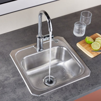 Drain Fitting 2 in, Nickel Plated Brass Body with Deep Stainless Steel Strainer Basket