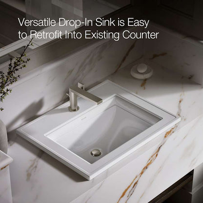 Memoirs Stately 17" Drop In Bathroom Sink with 1 Hole Drilled and Overflow