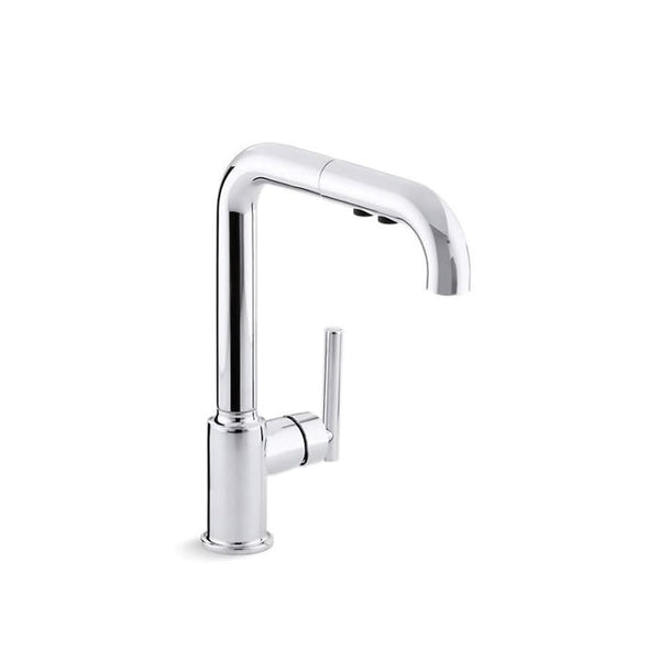 Purist® Kitchen Faucet, Deck Mount, ADA, 1 Lever Handle, 1-Hole, Polished Chrome