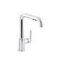 Purist® Kitchen Faucet, Deck Mount, ADA, 1 Lever Handle, 1-Hole, Polished Chrome