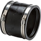 Transition Coupling, 6 x 5 in, Cast Iron/Plastic x Cast Iron/Plastic, Rubber