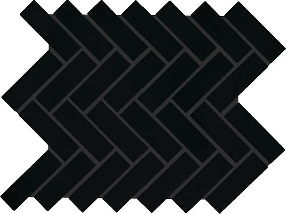 Color Wheel Mosaic Matte Black Straight Joint 2X2 Matte