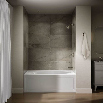 Windward Collection 60" Three Wall Alcove Soaking Bath Tub with Right Hand Drain