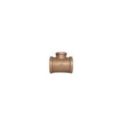 Tee, 3/4 x 1/2 in, FNPT, Lead Free Brass, Rough Brass