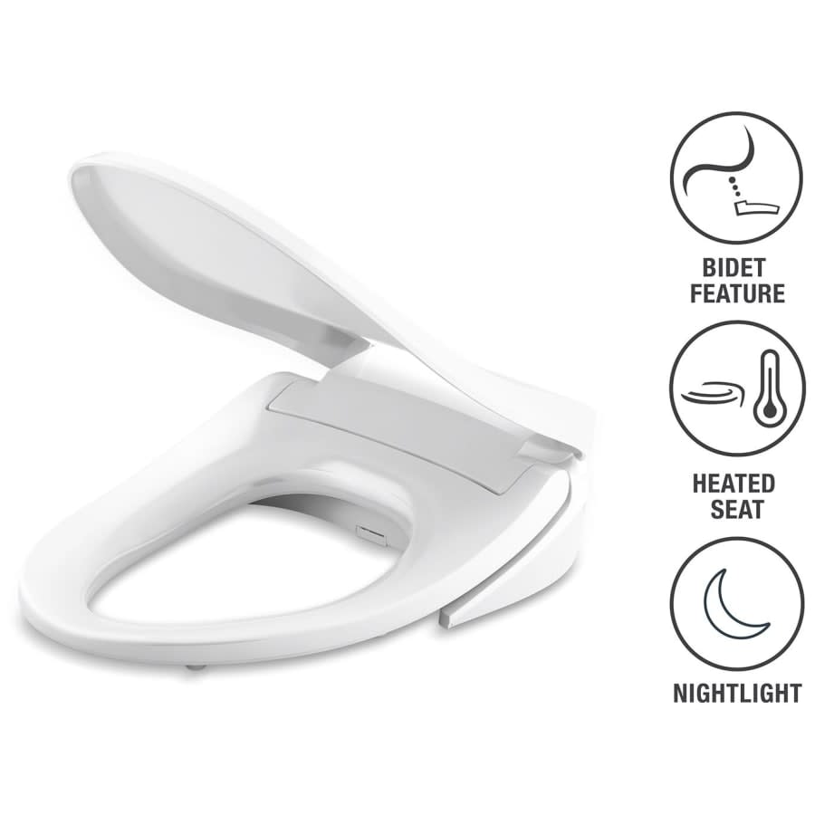 C3 Elongated Closed-Front Bidet Seat with Soft Close, Quick Release, and Night Light Technology