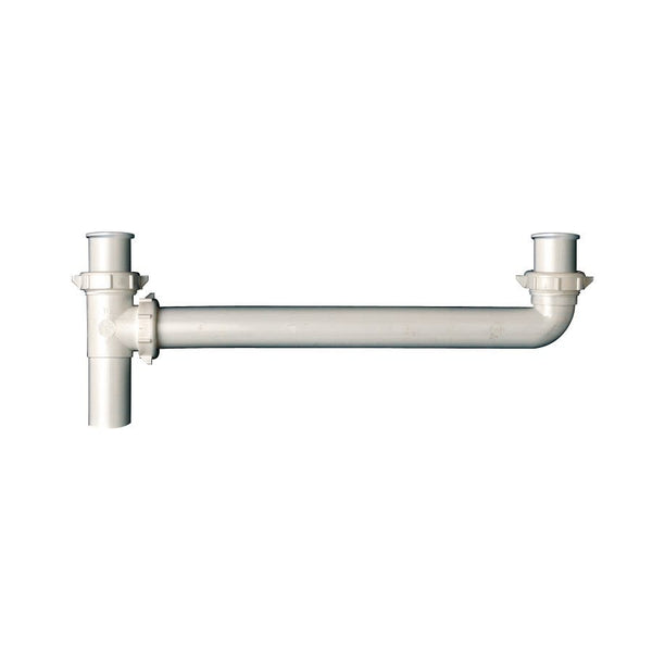 Continuous Waste, End Outlet, 1-1/2 in, PVC, White