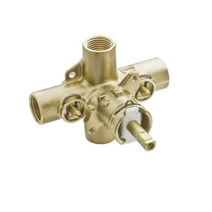 M-Pact® Rough-In Valve, 1/2 in IPS Inlet x 1/2 in IPS Outlet, Brass Body