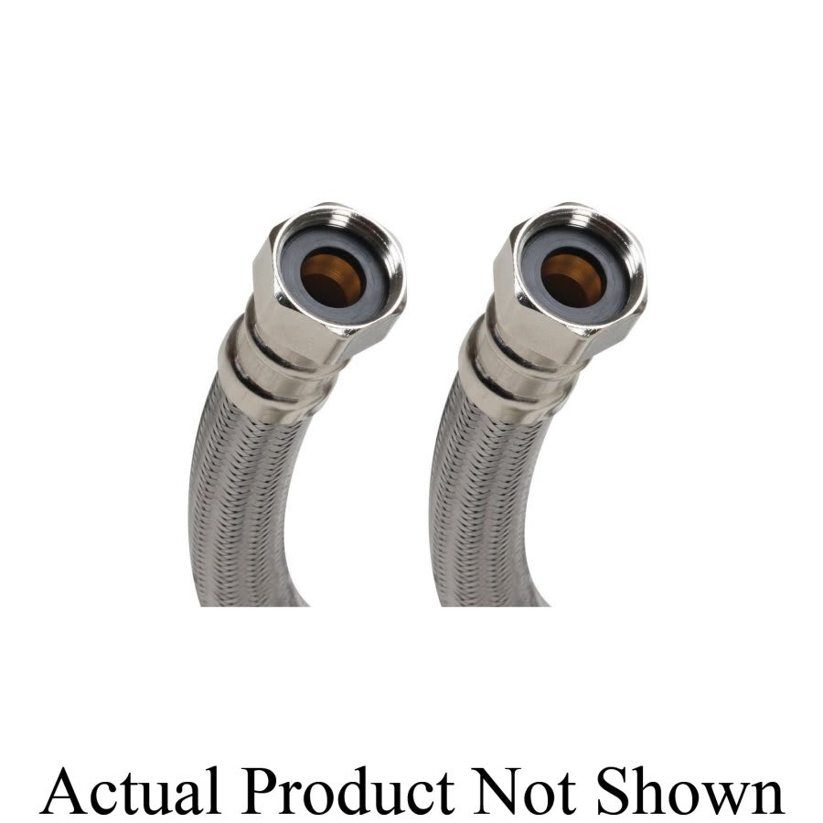 Braided Water Heater Flex, 3/4 in, FNPT, 24 in L, Stainless Steel