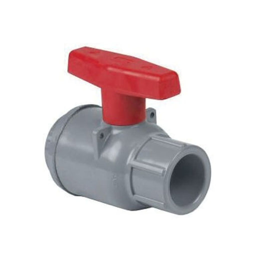 1-Piece Ball Valve, 4 in, Socket, Standard Port, PVC Ball, PVC