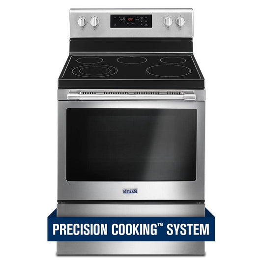 5.3 cu. ft. 5 Burner Element Electric Range with Shatter-Resistant Cooktop in Fingerprint Resistant Stainless Steel