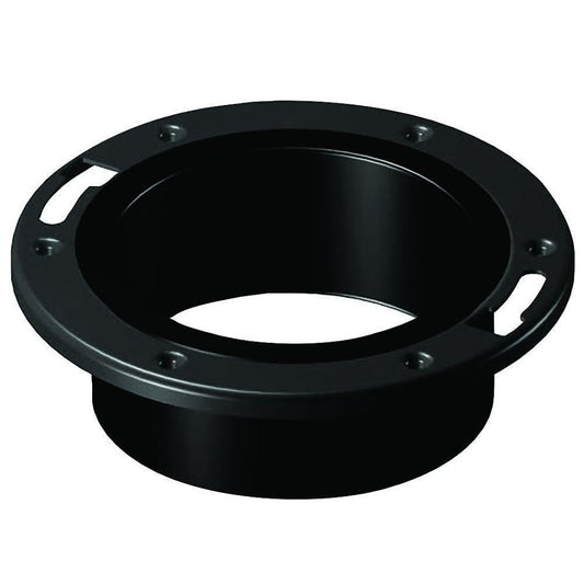 DWV Metal Ring Closet Flange, 4 in, Hub, ABS