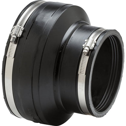 Transition Coupling, 4 in, Clay x Clay, Rubber