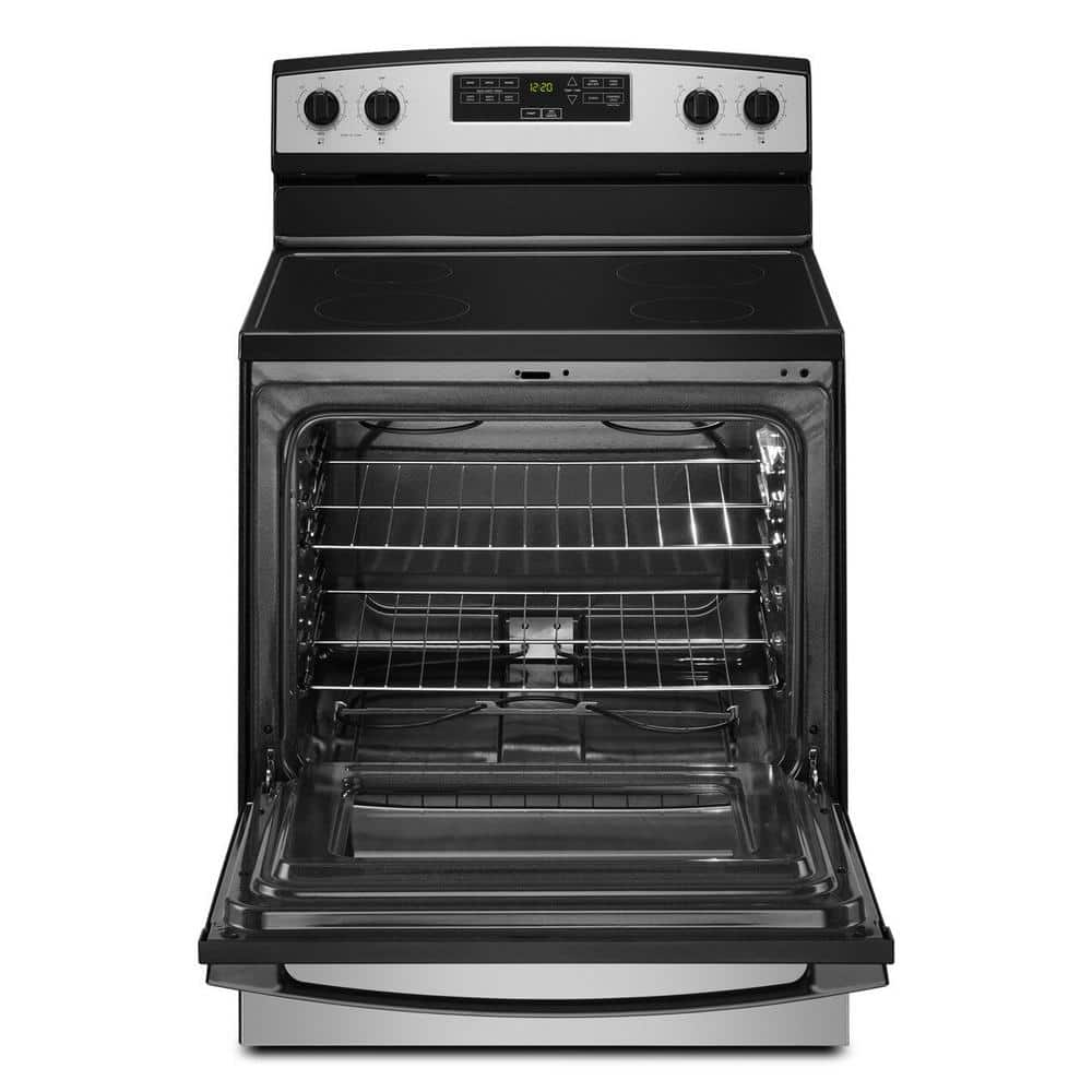 Amana 30" Fs Smoothtop Elec Range Stainless Steel