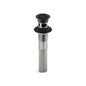 Grid Bathroom Sink Drain, 1-1/4 in, 2-1/8 in, Solid Brass Drain, Matte Black
