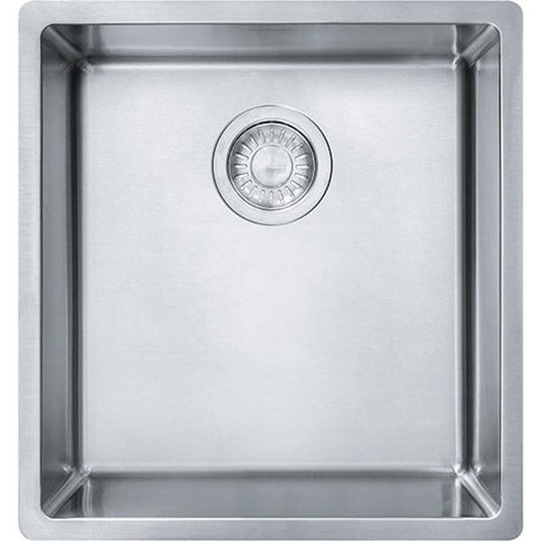 Cube Single Bowl Bar Sink, Under Mount, 16-1/2 x 17-3/4 in, 9 in Bowl Depth, 18 ga Satin Steel, Stainless