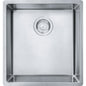 Cube Single Bowl Bar Sink, Under Mount, 16-1/2 x 17-3/4 in, 9 in Bowl Depth, 18 ga Satin Steel, Stainless