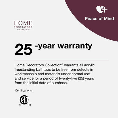 Coniston 60 in. Acrylic Freestanding Flatbottom Bathtub in White with Overflow and Drain in Brushed Nickel Included