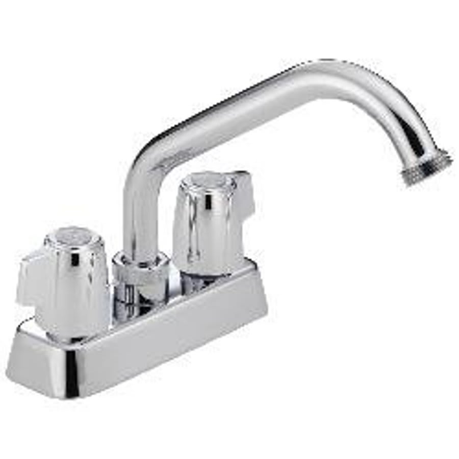 Classic Laundry Faucet, Deck Mount, ADA, Wing Handle, Chrome