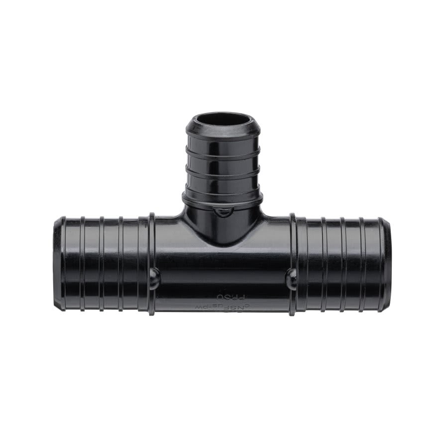 QickSert CR® Tee, 1 x 3/4 in, Crimp PEX, Poly