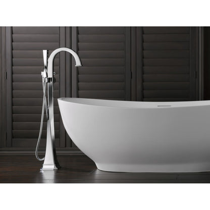 Virage Floor Mounted Tub Filler with Hand Shower - Less Valve